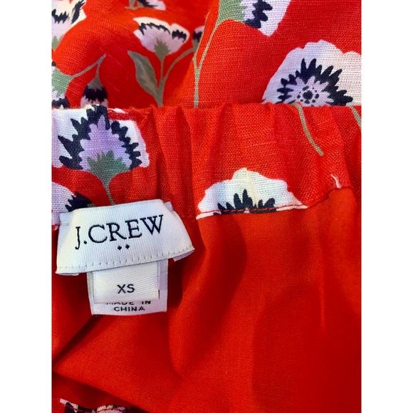 J Crew Red Bow Floral Pencil Skirt XS - Picture 5 of 8